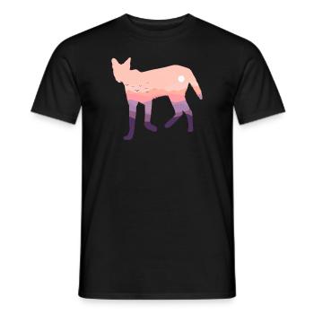 Serval Katze - Männer T-Shirt - Schwarz - Vorne - AI Model Male 178 light (178cm)