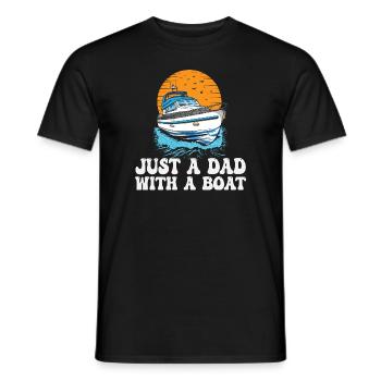 Juste un papa avec un ponton de bateau King Lake Life - T-shirt homme - noir - Devant - AI Model Male 178 light (178cm)