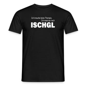 Therapie ISCHGL - Männer T-Shirt - Schwarz - Vorne - AI Model Male 178 light (178cm)