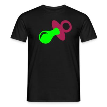 Baby – Schnuller - Männer T-Shirt - Schwarz - Vorne - AI Model Male 178 light (178cm)