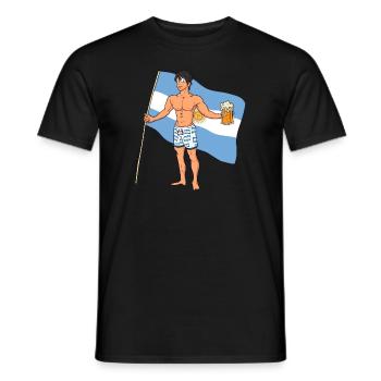 Sexy Mann Argentinien - Männer T-Shirt - Schwarz - Vorne - AI Model Male 178 light (178cm)
