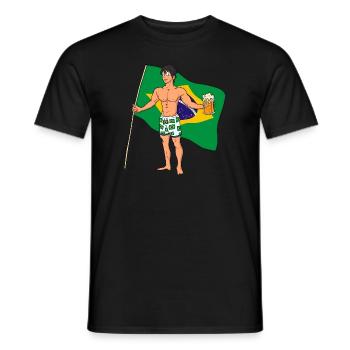 Brazilian Hot Boy - Men's T-Shirt - black - Front - AI Model Male 178 light (178cm)