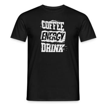 Coffee lover grunge design - Men's T-Shirt - black - Front - AI Model Male 178 light (178cm)