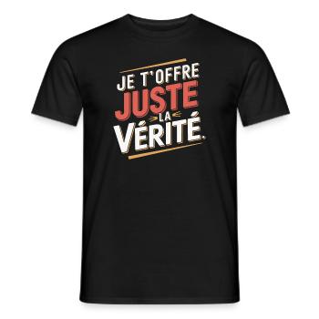 Je t'offre juste la vérité - T-shirt homme - noir - Devant - AI Model Male 178 light (178cm)
