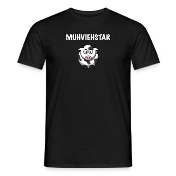Muhviehstar lustige Kuh - Männer T-Shirt - Schwarz - Vorne - AI Model Male 178 light (178cm)