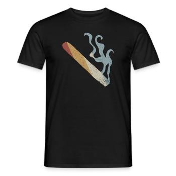 Cigare Retro Style Vintage - T-shirt homme - noir - Devant - AI Model Male 178 light (178cm)