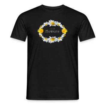 Flowers - Männer T-Shirt - Schwarz - Vorne - AI Model Male 178 light (178cm)