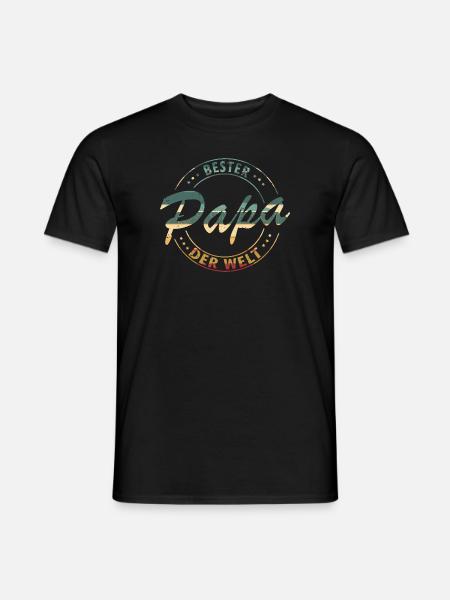 Bester Papa - Männer T-Shirt - Schwarz