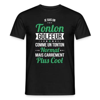 Tonton golfeur comme un tonton normal plus cool - T-shirt homme - noir - Devant - AI Model Male 178 light (178cm)