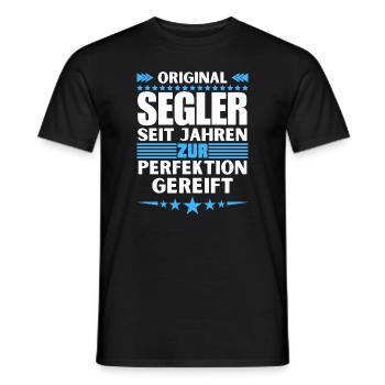 Sailors matured to perfection - Men's T-Shirt - black - Front - AI Model Male 178 light (178cm)