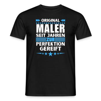Painters matured to perfection - Men's T-Shirt - black - Front - AI Model Male 178 light (178cm)