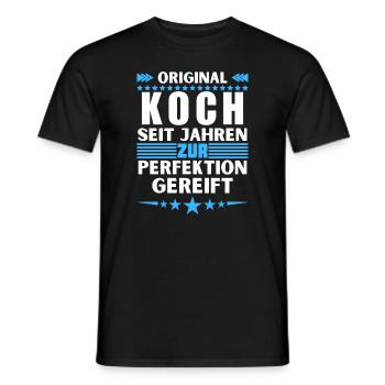 Chef matured to perfection - Men's T-Shirt - black - Front - AI Model Male 178 light (178cm)