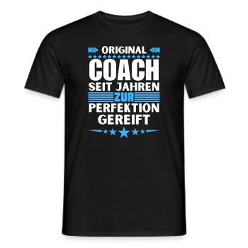 Coach matured to perfection - Men's T-Shirt - black - Front - AI Model Male 178 light (178cm)