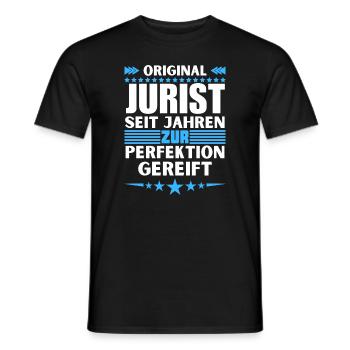Lawyer matured to perfection - Men's T-Shirt - black - Front - AI Model Male 178 light (178cm)