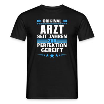 Doctor matured to perfection - Men's T-Shirt - black - Front - AI Model Male 178 light (178cm)