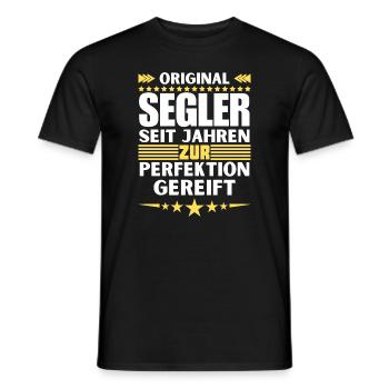 Sailors matured to perfection - Men's T-Shirt - black - Front - AI Model Male 178 light (178cm)