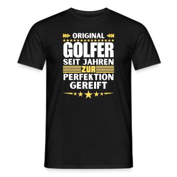 Golfers Matured to Perfection - Men's T-Shirt - black - Front - AI Model Male 178 light (178cm)