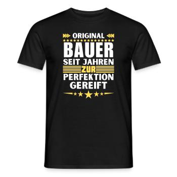 Farmer matured to perfection - Men's T-Shirt - black - Front - AI Model Male 178 light (178cm)