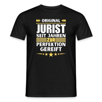 Lawyer matured to perfection - Men's T-Shirt - black - Front - AI Model Male 178 light (178cm)