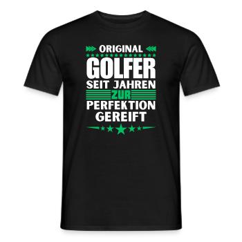 Golfers Matured to Perfection - Men's T-Shirt - black - Front - AI Model Male 178 light (178cm)