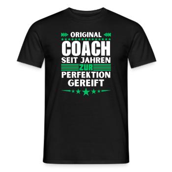 Coach matured to perfection - Men's T-Shirt - black - Front - AI Model Male 178 light (178cm)