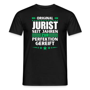 Lawyer matured to perfection - Men's T-Shirt - black - Front - AI Model Male 178 light (178cm)
