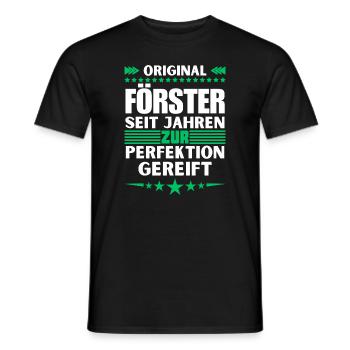 Foresters matured to perfection - Men's T-Shirt - black - Front - AI Model Male 178 light (178cm)