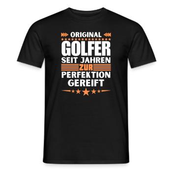 Golfers Matured to Perfection - Men's T-Shirt - black - Front - AI Model Male 178 light (178cm)