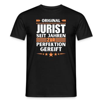 Lawyer matured to perfection - Men's T-Shirt - black - Front - AI Model Male 178 light (178cm)