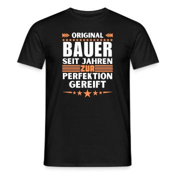 Farmer matured to perfection - Men's T-Shirt - black - Front - AI Model Male 178 light (178cm)