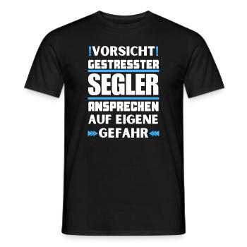 Don't talk to stressed sailors! - Men's T-Shirt - black - Front - AI Model Male 178 light (178cm)
