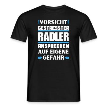 Ne parlez pas aux cyclistes stressés ! - T-shirt homme - noir - Devant - AI Model Male 178 light (178cm)