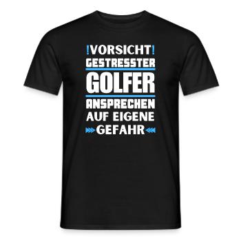 Ne parlez pas aux golfeurs stressés ! - T-shirt homme - noir - Devant - AI Model Male 178 light (178cm)