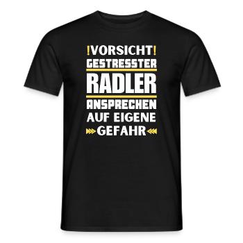 Ne parlez pas aux cyclistes stressés ! - T-shirt homme - noir - Devant - AI Model Male 178 light (178cm)