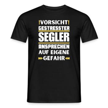 Don't talk to stressed sailors! - Men's T-Shirt - black - Front - AI Model Male 178 light (178cm)