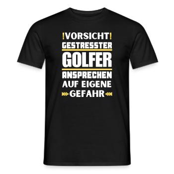 Ne parlez pas aux golfeurs stressés ! - T-shirt homme - noir - Devant - AI Model Male 178 light (178cm)