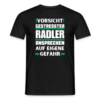 Ne parlez pas aux cyclistes stressés ! - T-shirt homme - noir - Devant - AI Model Male 178 light (178cm)