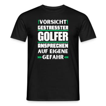 Ne parlez pas aux golfeurs stressés ! - T-shirt homme - noir - Devant - AI Model Male 178 light (178cm)