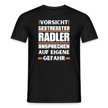 Ne parlez pas aux cyclistes stressés ! - T-shirt homme - noir - Devant - AI Model Male 178 light (178cm)
