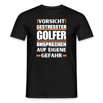 Ne parlez pas aux golfeurs stressés ! - T-shirt homme - noir - Devant - AI Model Male 178 light (178cm)