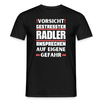 Ne parlez pas aux cyclistes stressés ! - T-shirt homme - noir - Devant - AI Model Male 178 light (178cm)