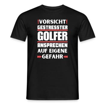 Ne parlez pas aux golfeurs stressés ! - T-shirt homme - noir - Devant - AI Model Male 178 light (178cm)