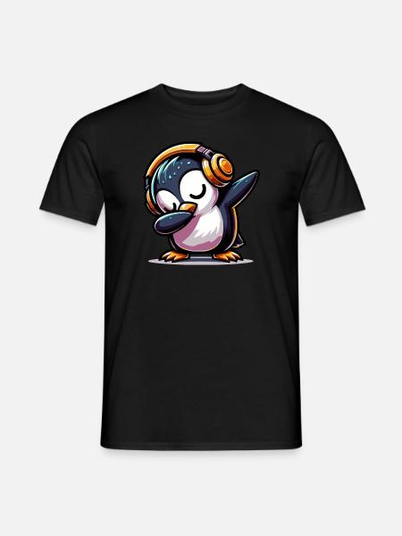 Dabbing Penguin - Men's T-Shirt - black
