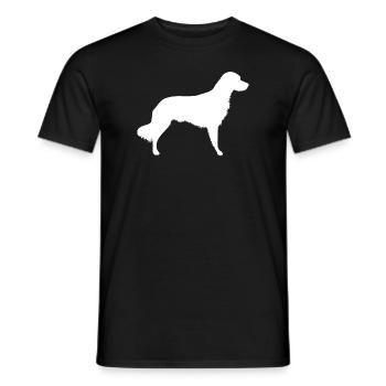 Münsterländer Silhouette weiss - Männer T-Shirt - Schwarz - Vorne - AI Model Male 178 light (178cm)