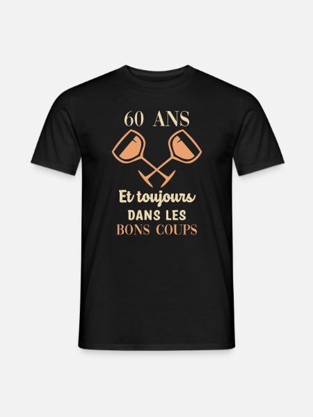 60 ans anniversaire - T-shirt homme - noir