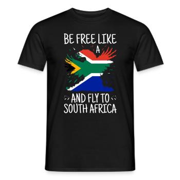 South Africa Flag Africa South African Flag - Men's T-Shirt - black - Front - AI Model Male 178 light (178cm)