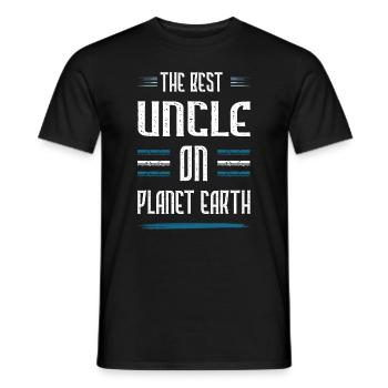 Le meilleur oncle dit - T-shirt homme - noir - Devant - AI Model Male 178 light (178cm)