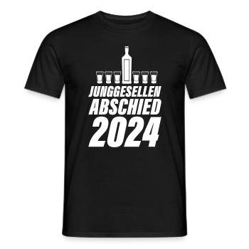 Enterrement de vie de garçon 2024 - T-shirt homme - noir - Devant - AI Model Male 178 light (178cm)