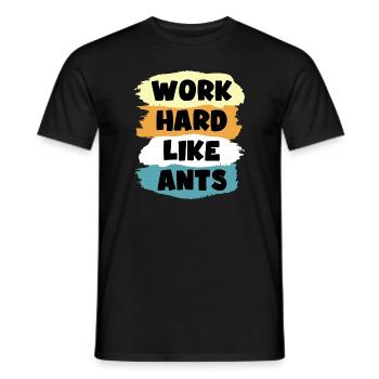 fourmi fourmi amis fourmi fraîche fourmi disant fourmi - T-shirt homme - noir - Devant - AI Model Male 178 light (178cm)