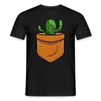 Cactus arbuste Cactus piquant jardinier de jardin - T-shirt homme - noir - Devant - AI Model Male 178 light (178cm)